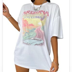 White Arizona Sunset Graphic Tee